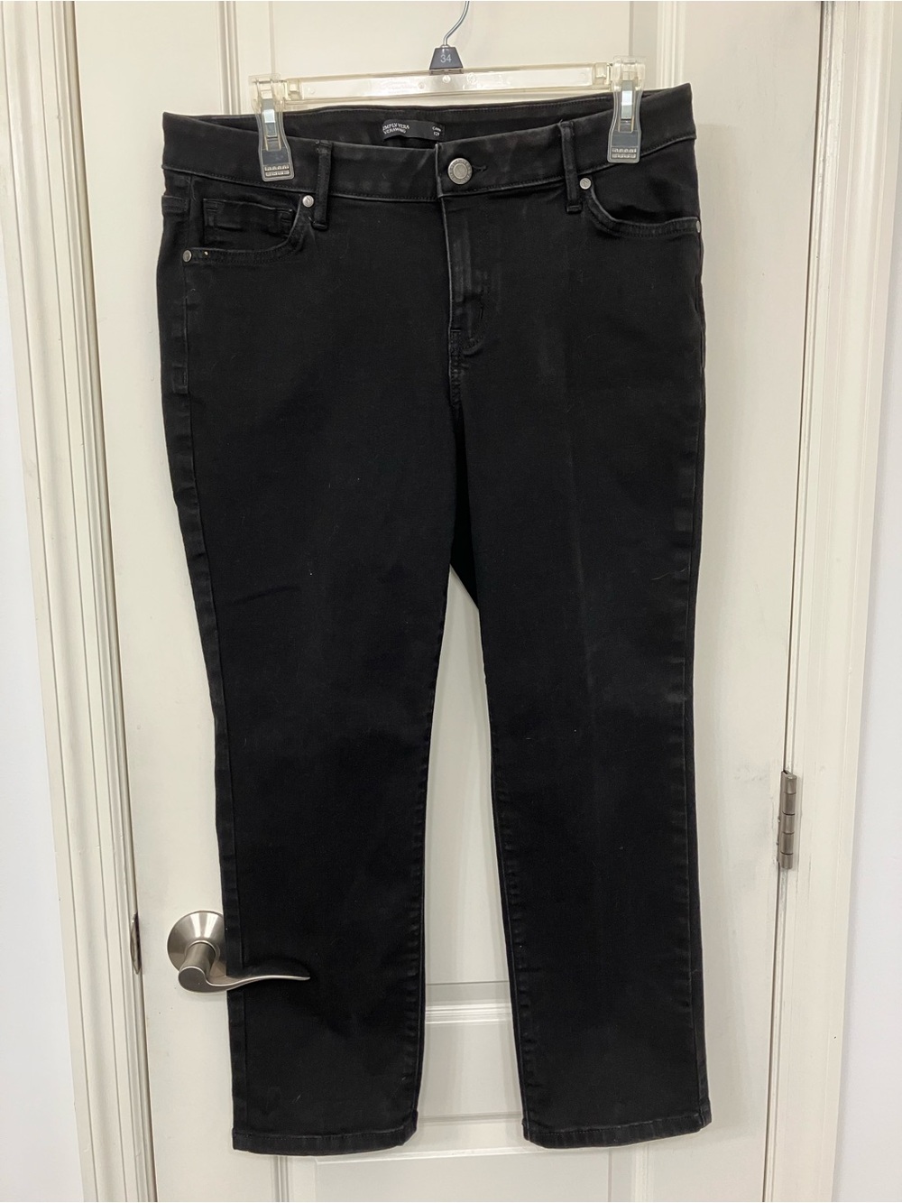 Vera Wang Black Straight Leg Jeans